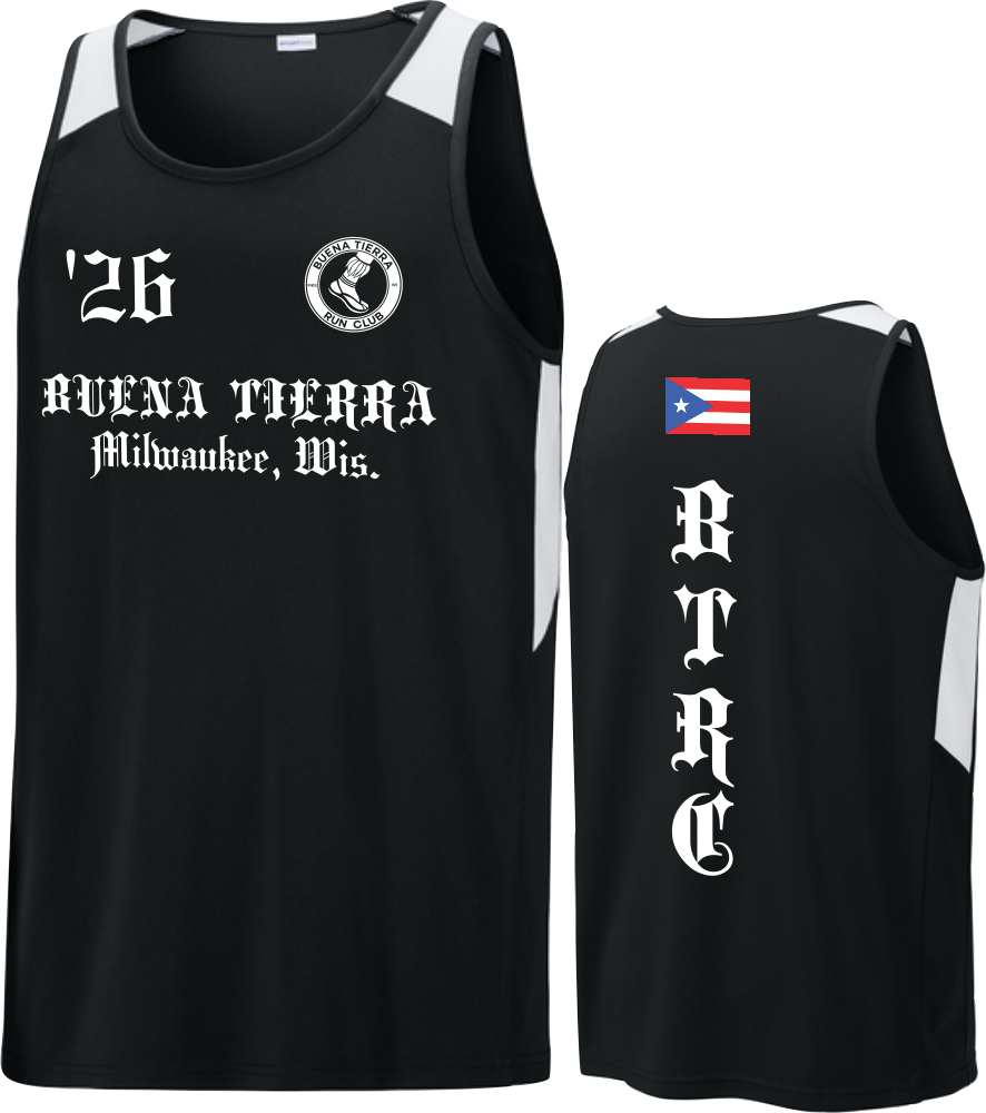 Buena Tierra Sport-Tek Club Tank - Black / Men's / PUERTO RICO
