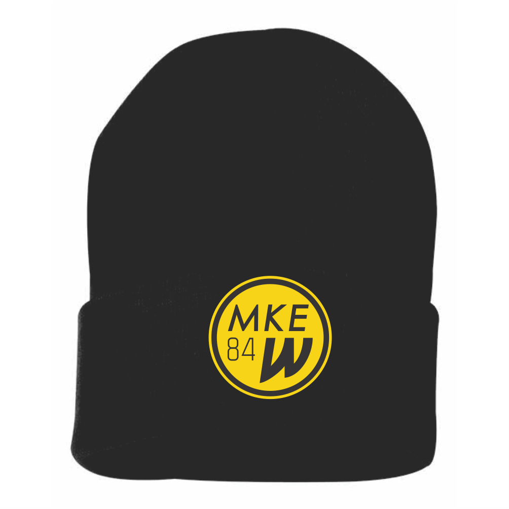 MKE Wave Solid Cuffed Beanie - Black