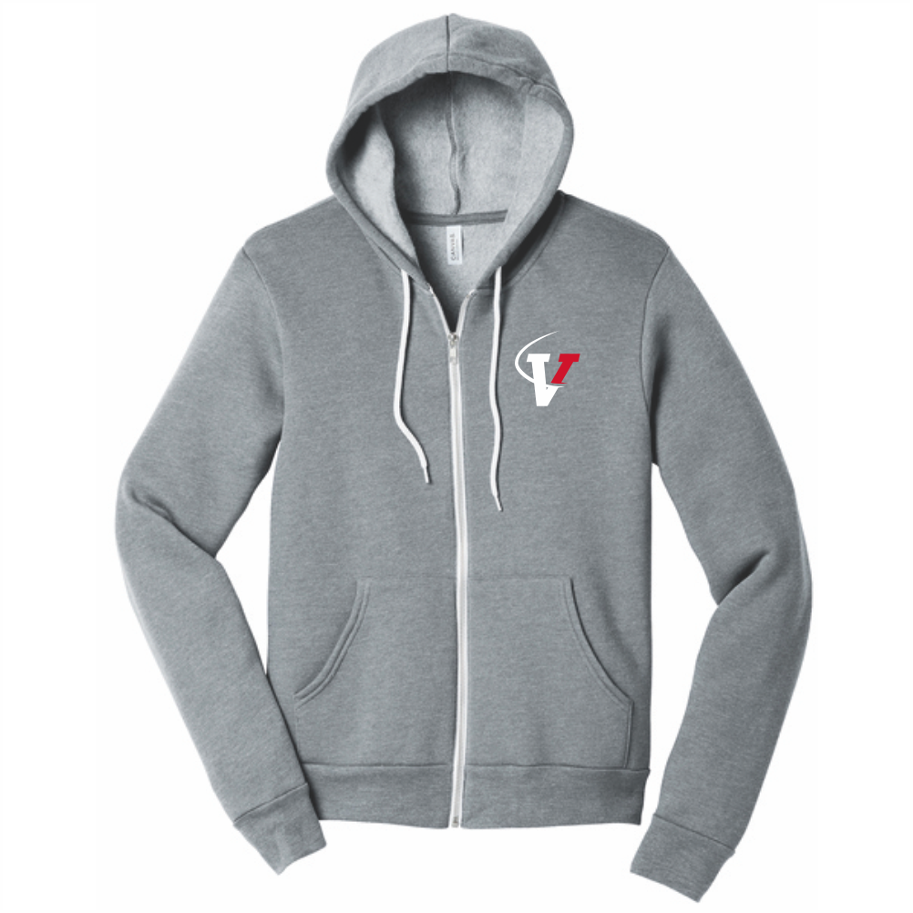 Bella+Canvas Unisex Sponge Fleece Full-Zip Hood - Athletic Heather