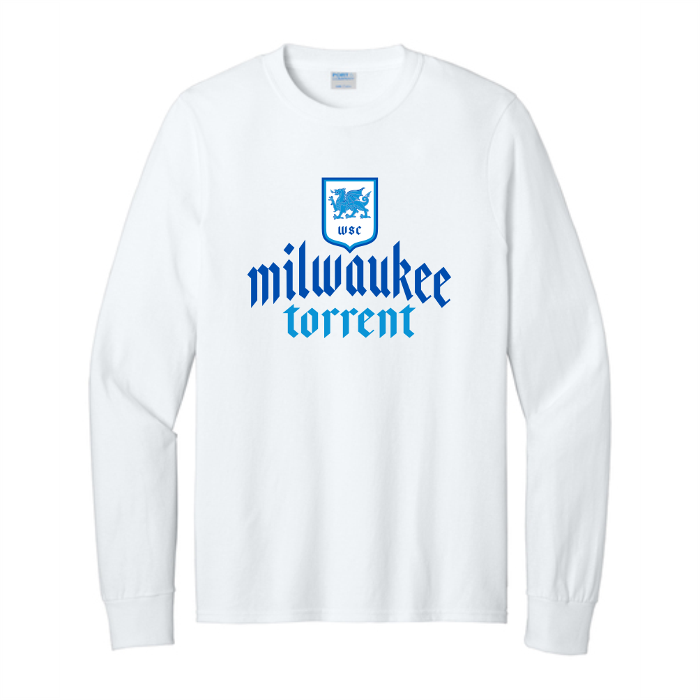 WSC Long Sleeve Core Cotton Tee - White