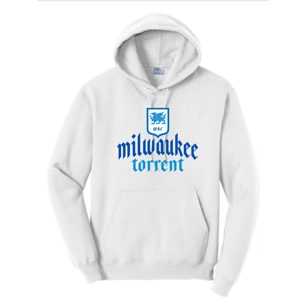 WSC Core Fleece Pullover Hooded Sweatshirt - White