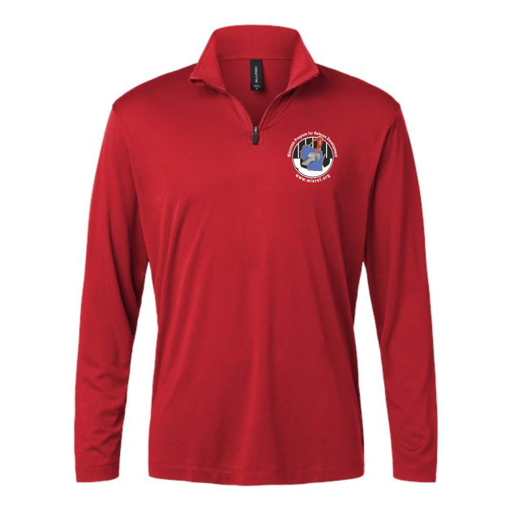 WisRef Allpro Pro-Lock Performance 1/4 Zip Pullover - Red