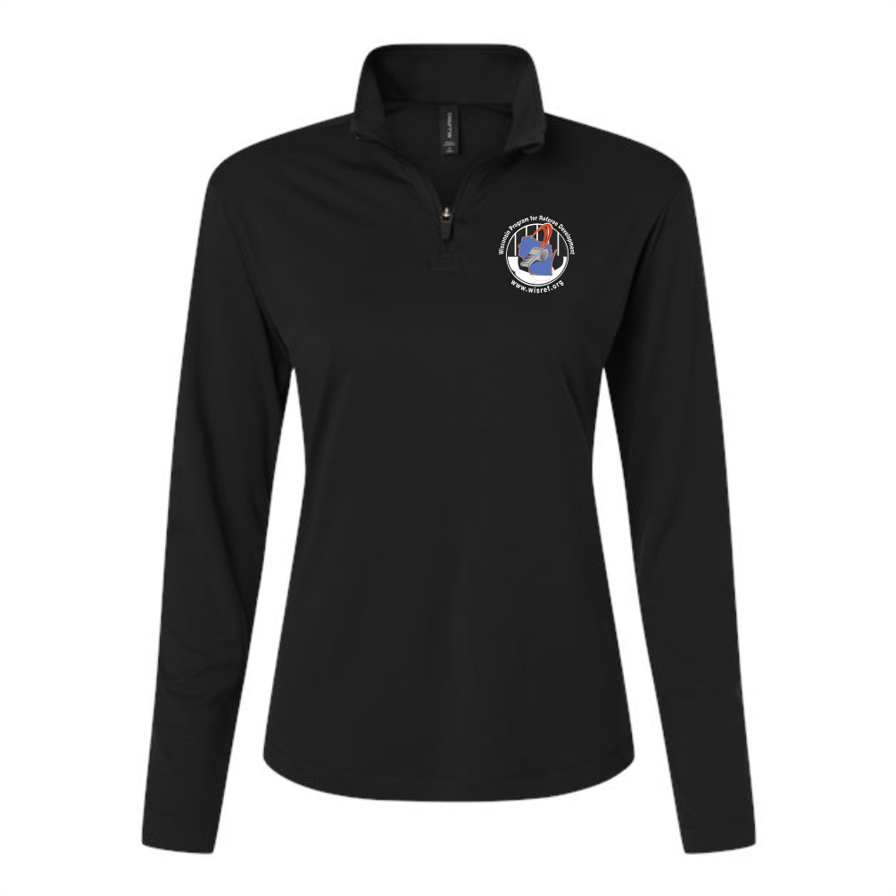WisRef Women's Allpro Pro-Lock Performance 1/4 Zip Pullover - Black