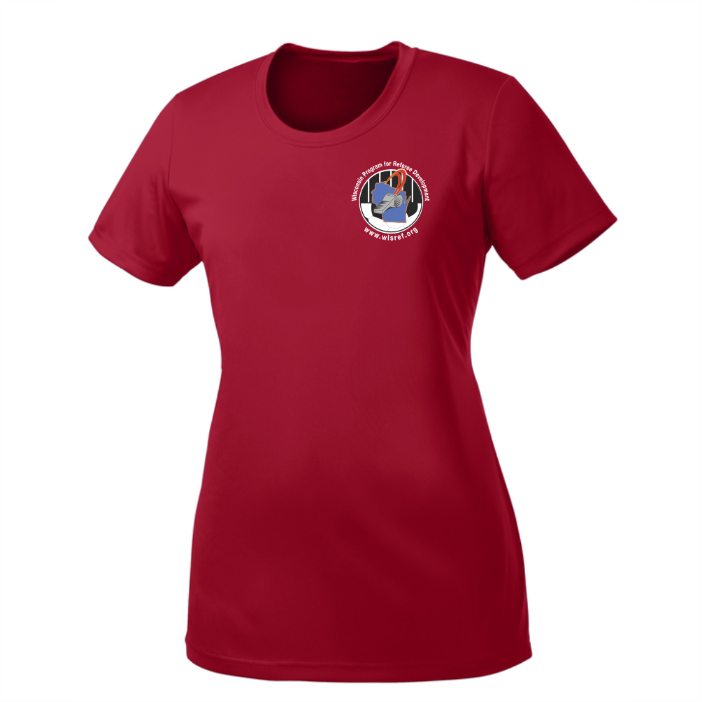 WisRef Women's Port & Co Performance Tee - Red