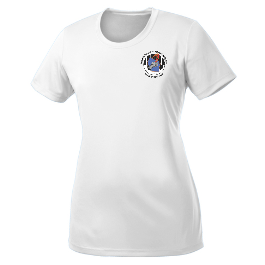 WisRef Women's Port & Co Performance Tee - White
