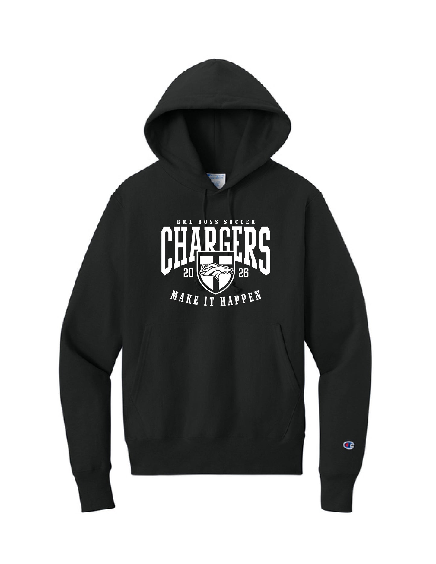 KML Chargers soccer hooded sweatshirt black