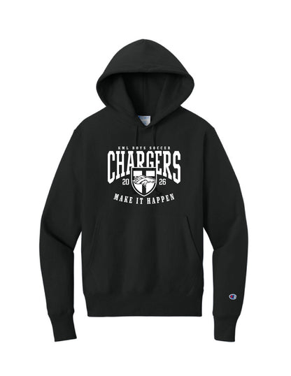 KML Chargers soccer hooded sweatshirt black