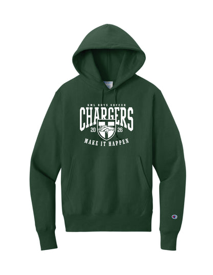 KML Chargers soccer hooded sweatshirt dark green