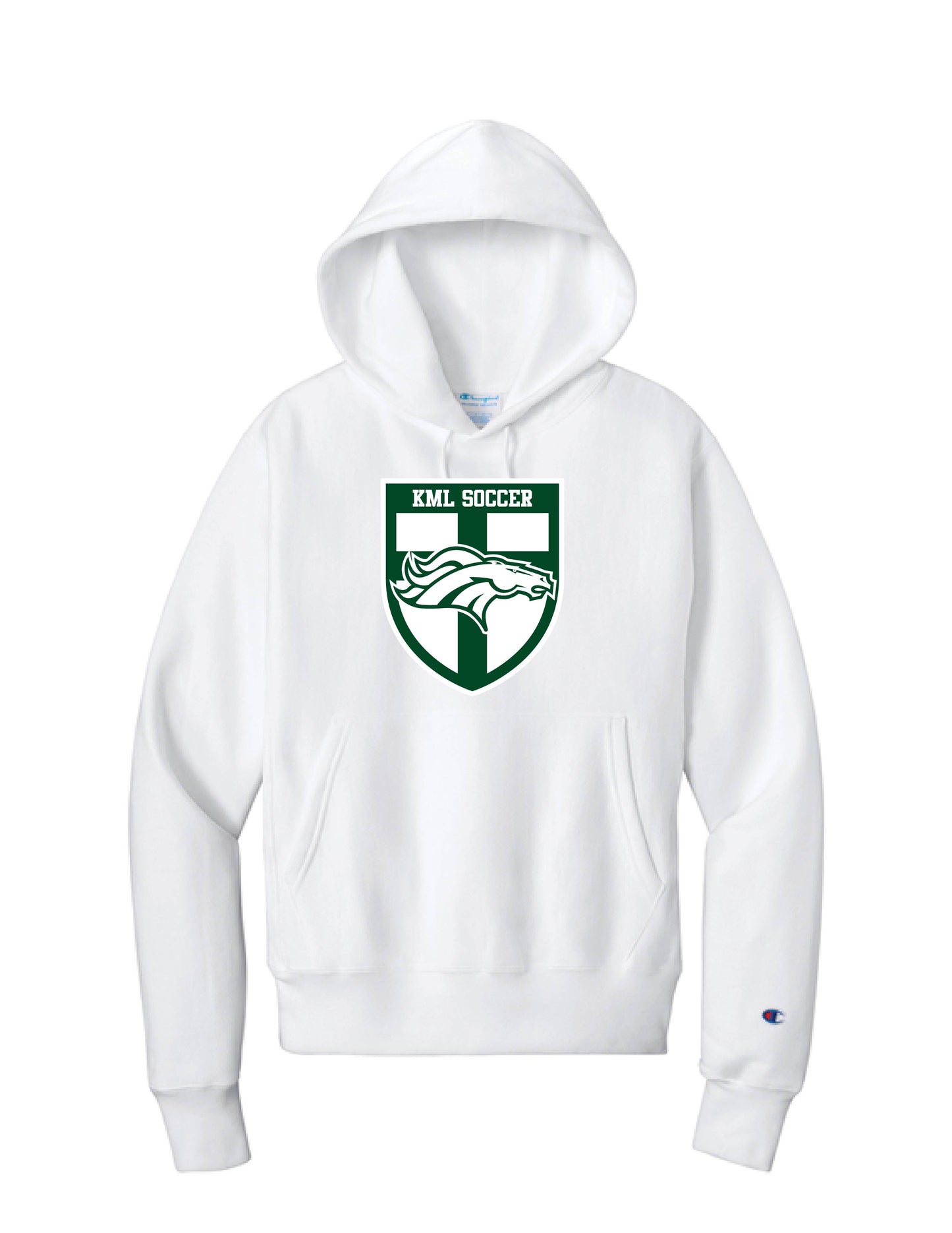KML shield hooded sweatshirt white