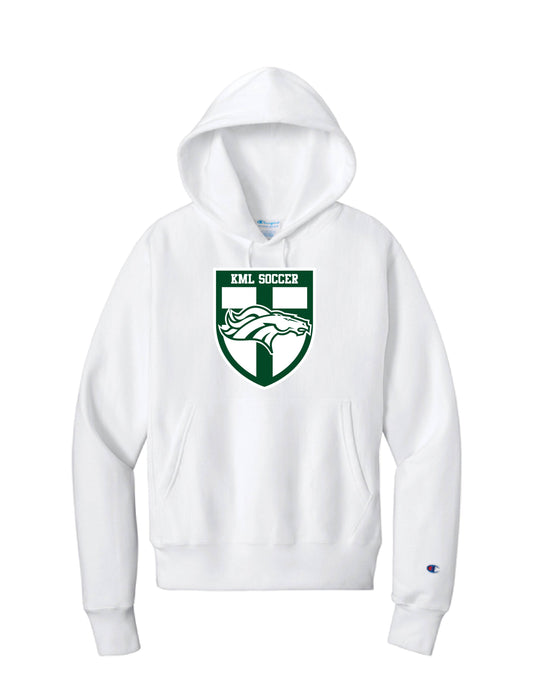 KML shield hooded sweatshirt white