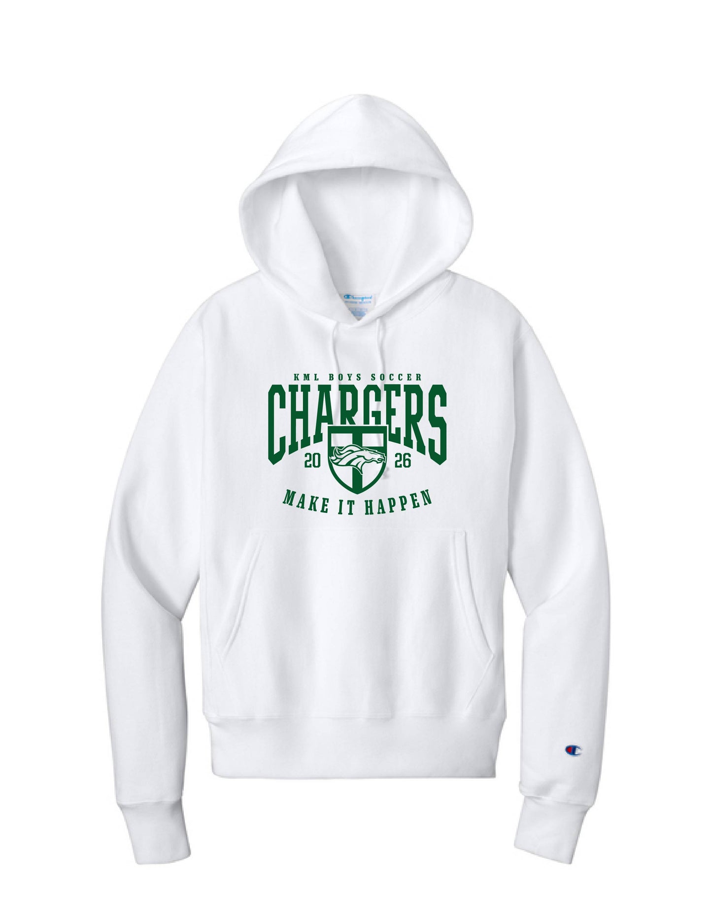 KML Chargers soccer hooded sweatshirt white