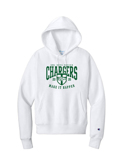 KML Chargers soccer hooded sweatshirt white