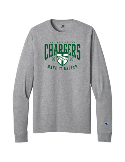 KML Chargers Soccer Long sleeve tee light steel