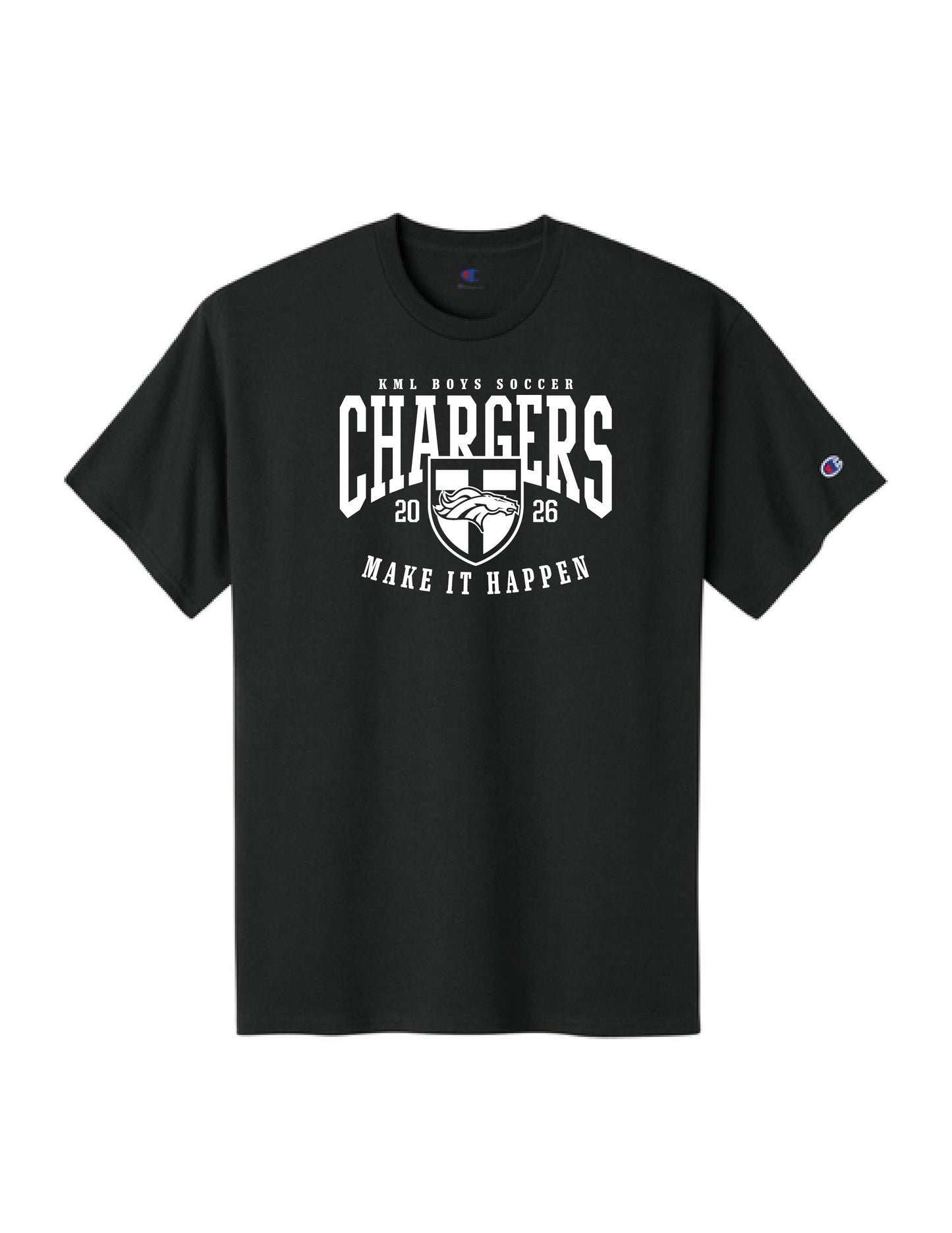 KML Chargers soccer tee black