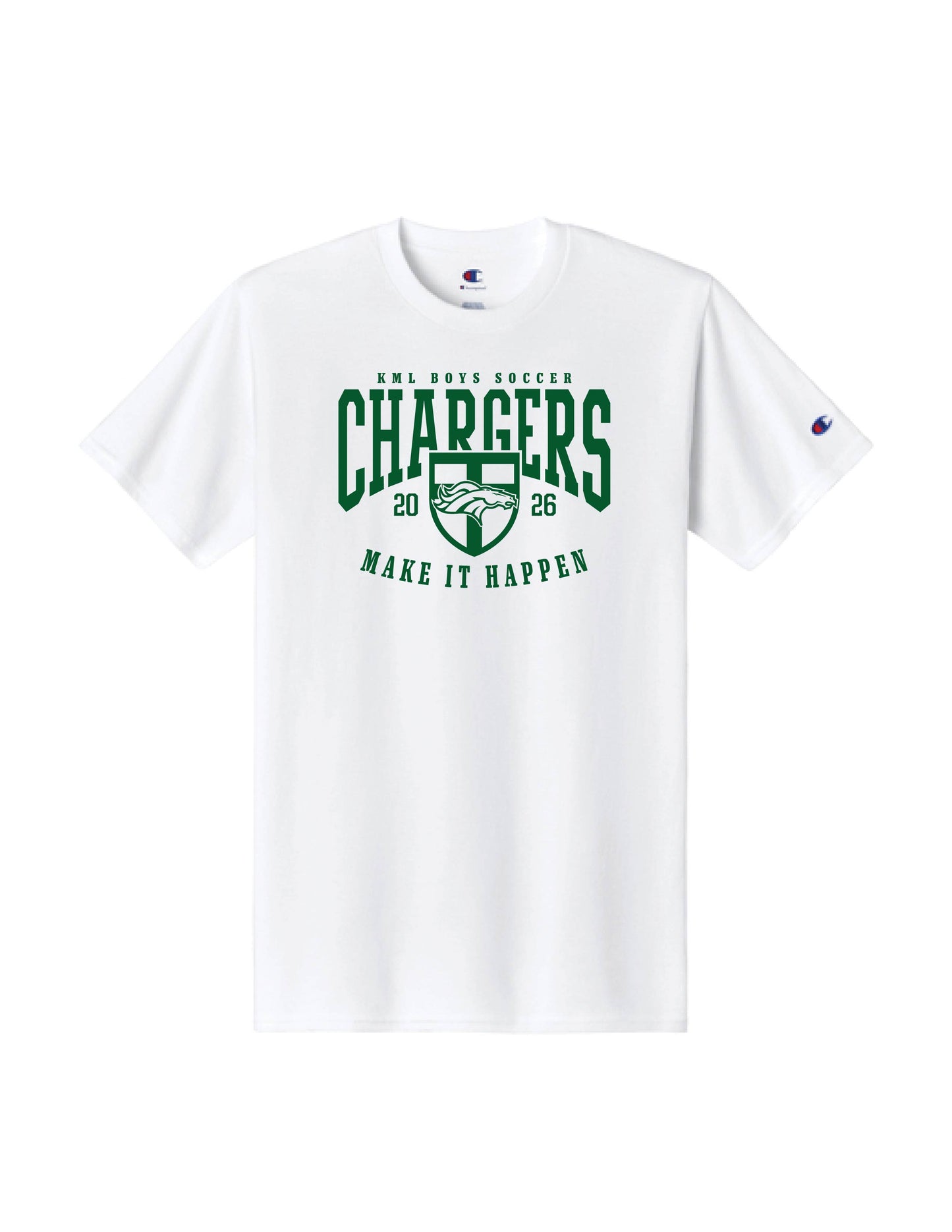 KML Chargers soccer tee white