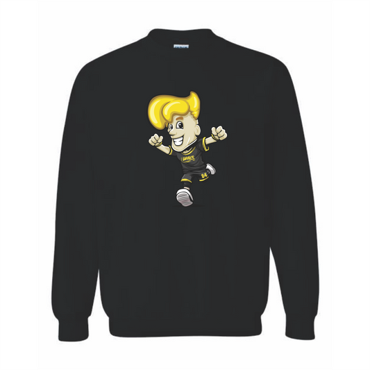 MKE Wave BRAD BEACH Gildan Crewneck Sweatshirt - Black