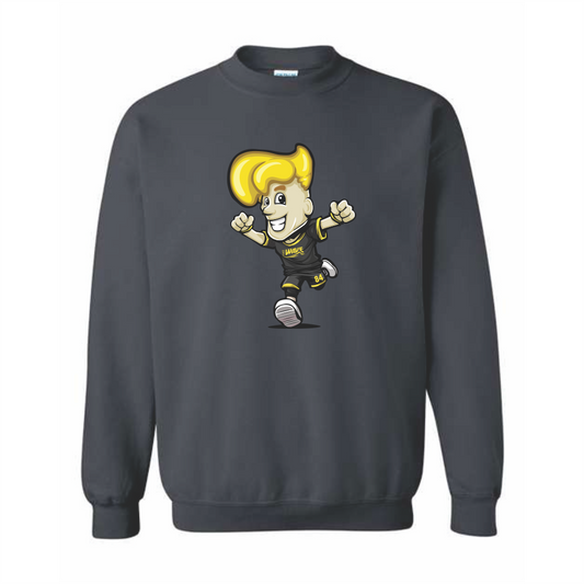 MKE Wave BRAD BEACH Gildan Crewneck Sweatshirt - Grey