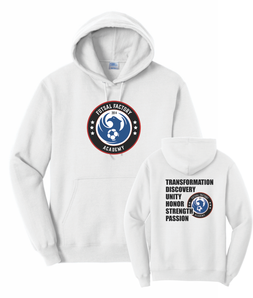 FFA Core Fleece Pullover Hooded Logo Sweatshirt - White