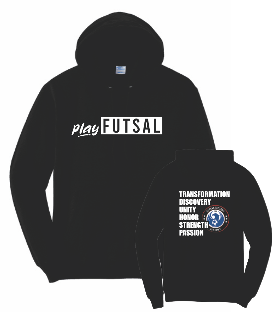 FFA Core Fleece Pullover Hooded PLAY FUTSAL Sweatshirt - Black