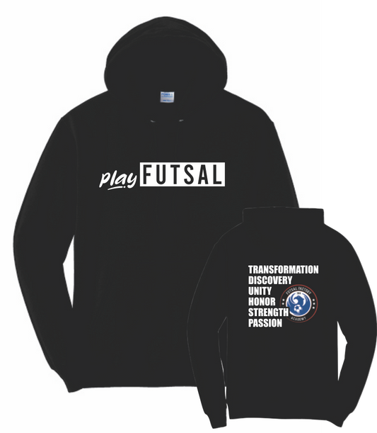 FFA Core Fleece Pullover Hooded PLAY FUTSAL Sweatshirt - Black