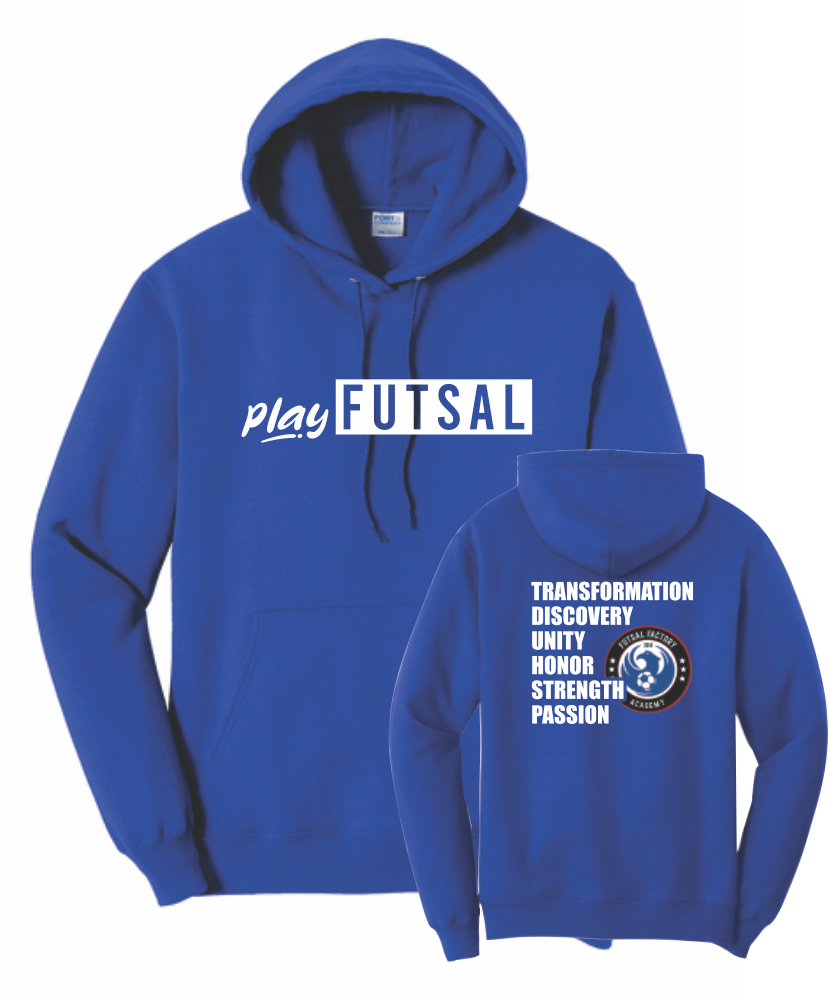 FFA Core Fleece Pullover Hooded PLAY FUTSAL Sweatshirt - Royal