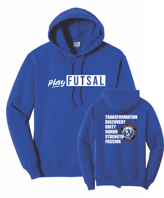 FFA Core Fleece Pullover Hooded PLAY FUTSAL Sweatshirt - Royal