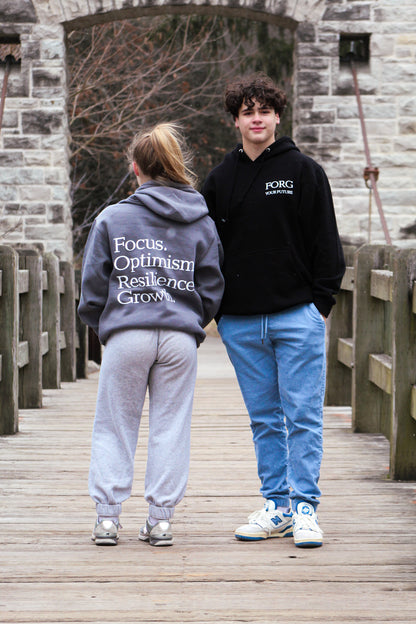 Focus, Optimism, Resilience, Growth Heavy Weight Hoodie