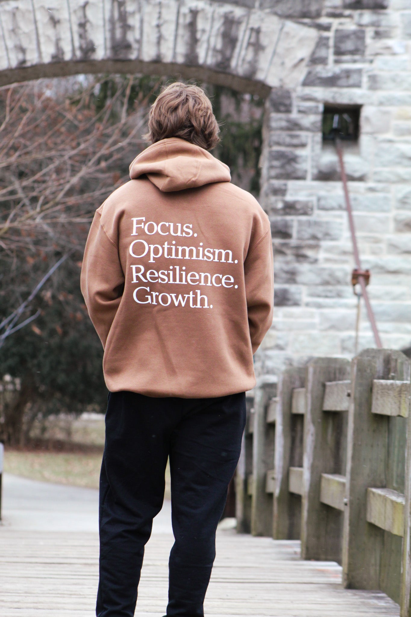 Focus, Optimism, Resilience, Growth Heavy Weight Hoodie