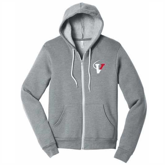 Bella+Canvas Unisex Sponge Fleece Full-Zip Hood - Athletic Heather