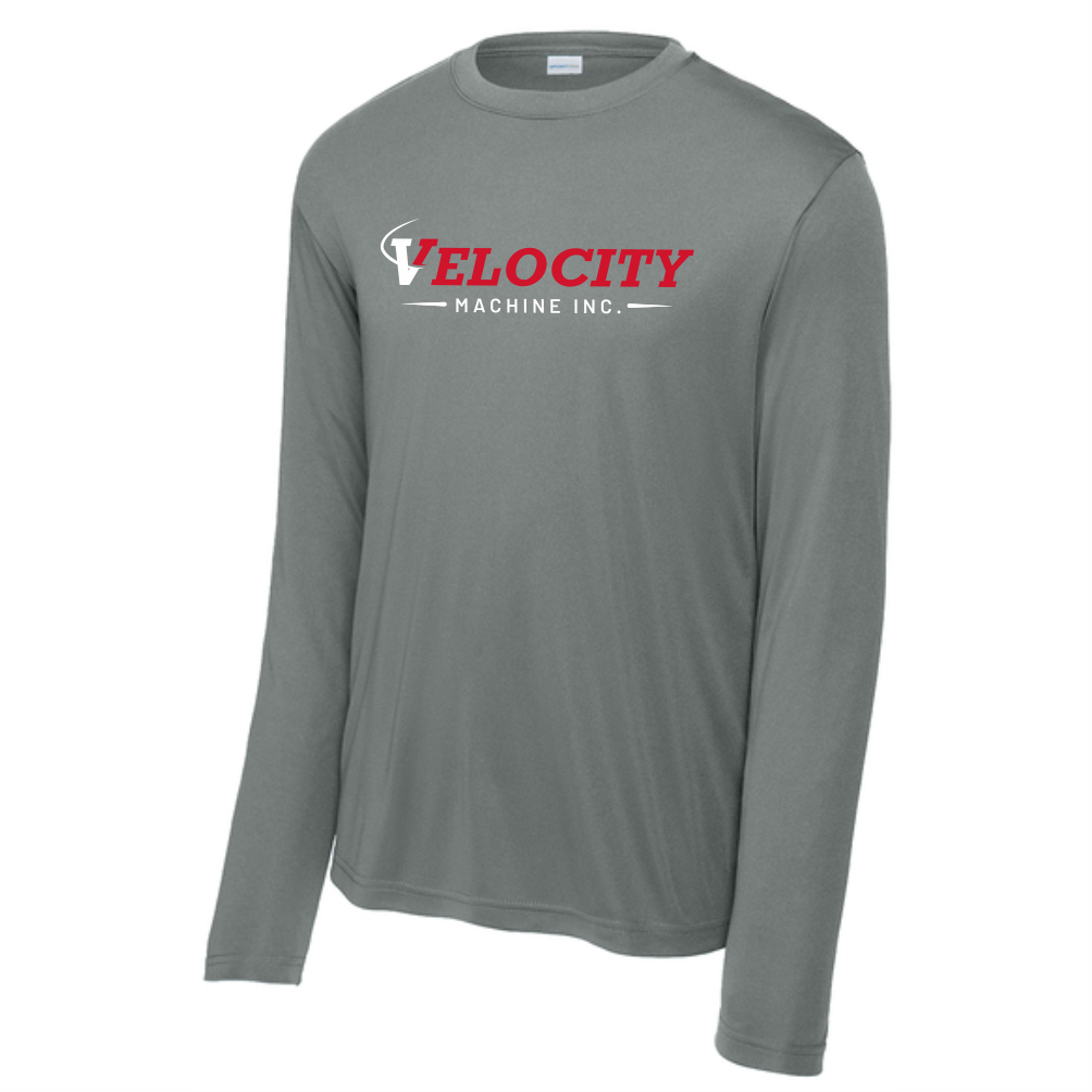 Sport-Tek Long Sleeve PosiCharge Competitor Tee - Grey Concrete