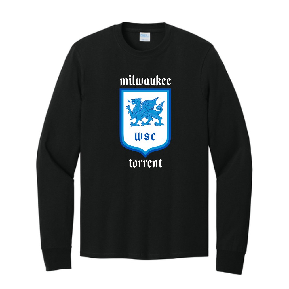 WSC Long Sleeve Core Cotton Tee - Black