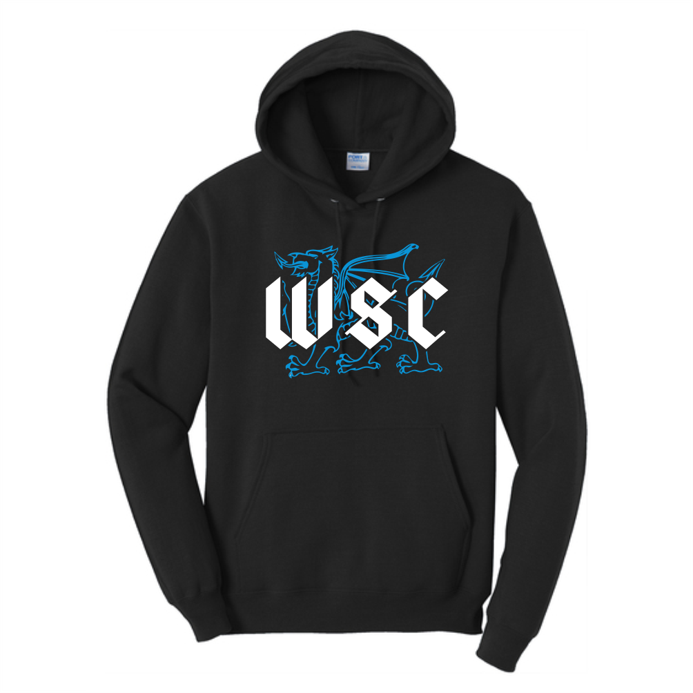 WSC Core Fleece Pullover Hooded Sweatshirt - Black