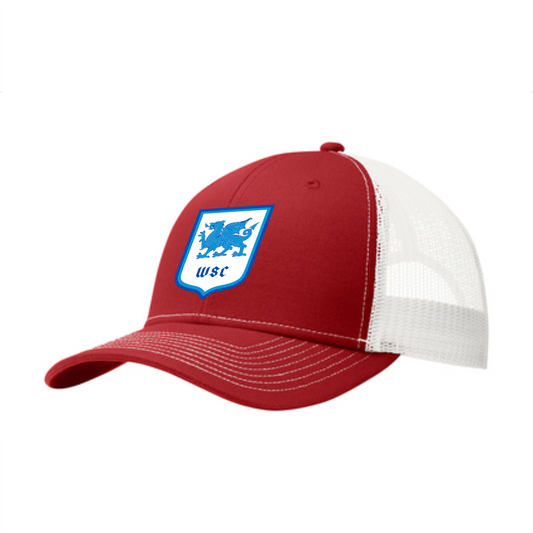 WSC Snapback Trucker Cap - Red and White