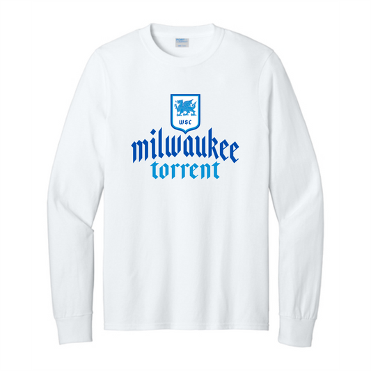 WSC Long Sleeve Core Cotton Tee - White