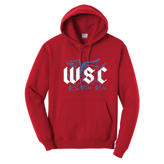 WSC Core Fleece Pullover Hooded Sweatshirt - Red