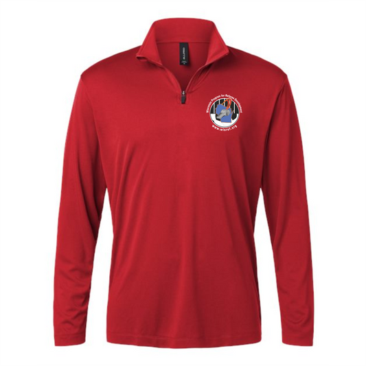 WisRef Allpro Pro-Lock Performance 1/4 Zip Pullover - Red