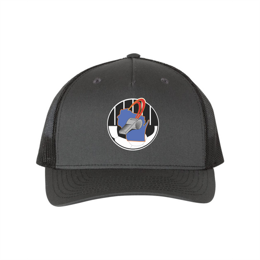 WisRef Richardson Five-Panel Trucker Cap - Charcoal/Black