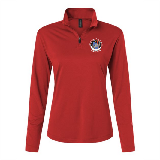 WisRef Women's Allpro Pro-Lock Performance 1/4 Zip Pullover - Red