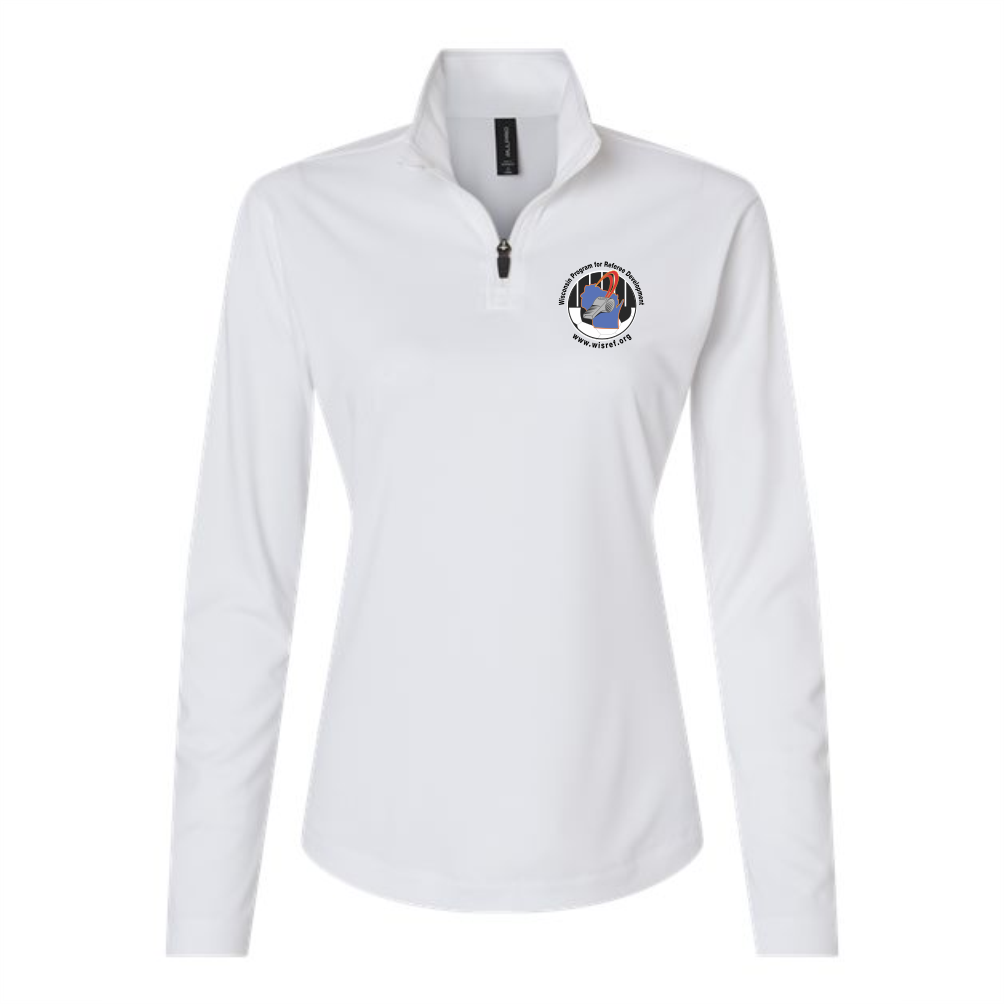 WisRef Women's Allpro Pro-Lock Performance 1/4 Zip Pullover - White