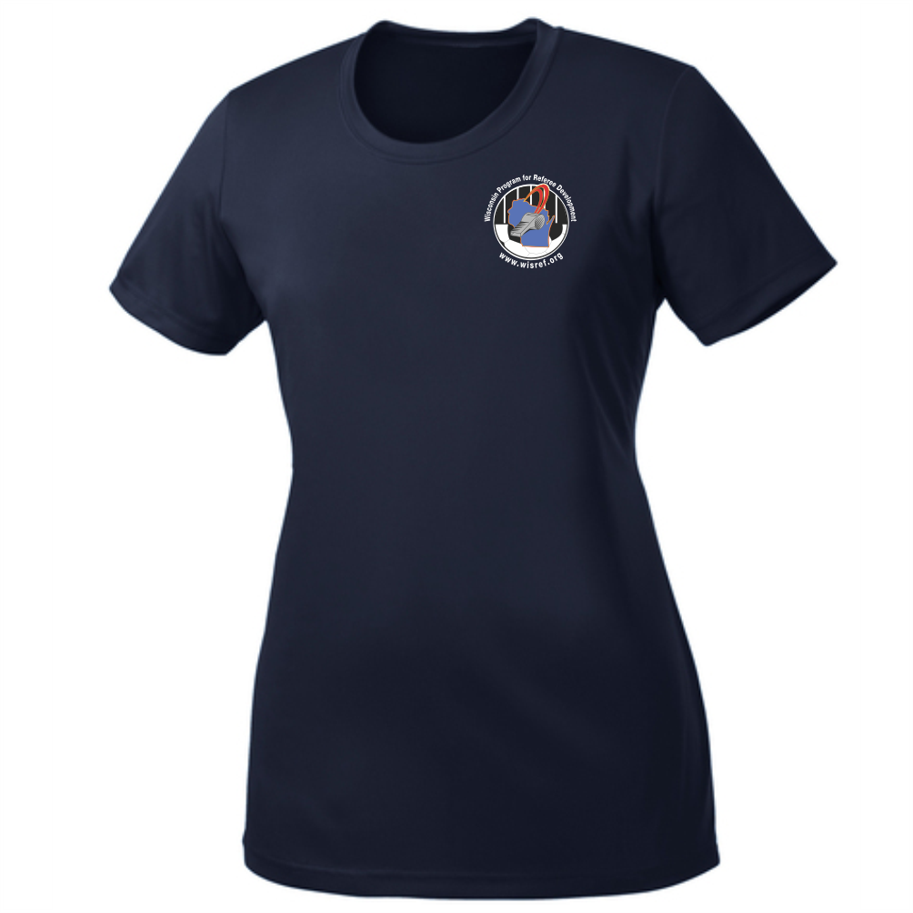 WisRef Women's Port & Co Performance Tee - Black