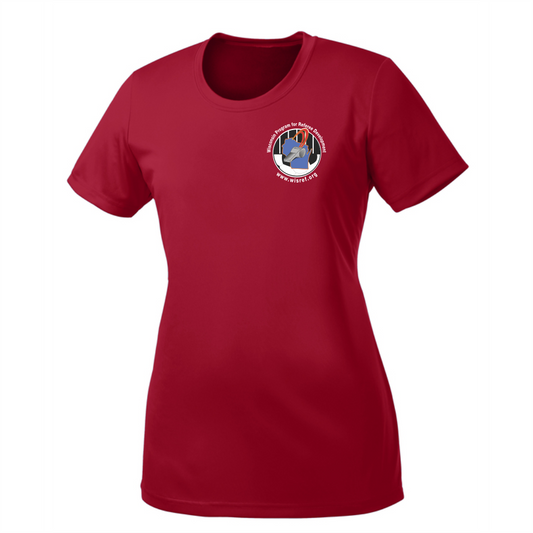 WisRef Women's Port & Co Performance Tee - Red