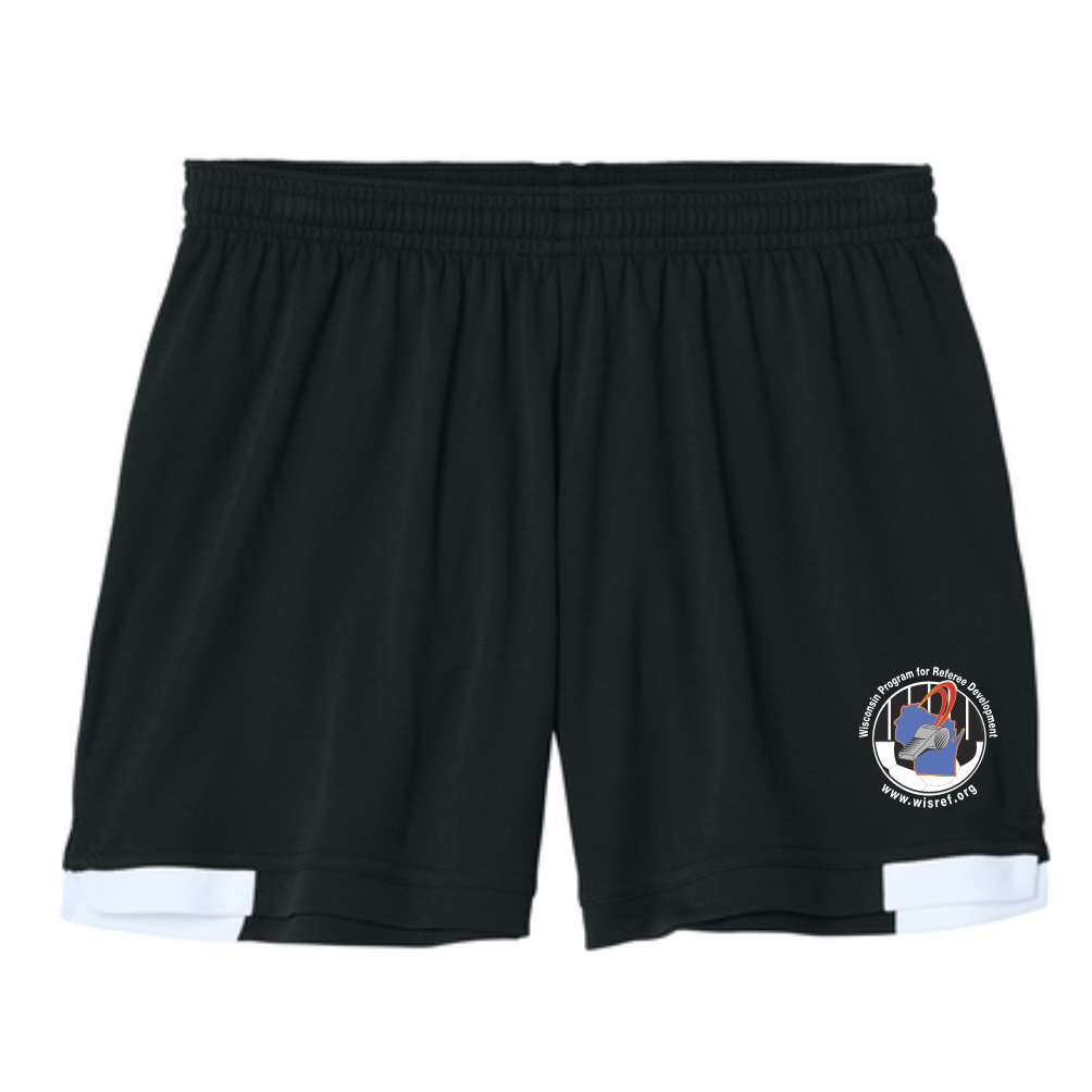 WisRef Women's Sport-Tek Club 5" Short - Black