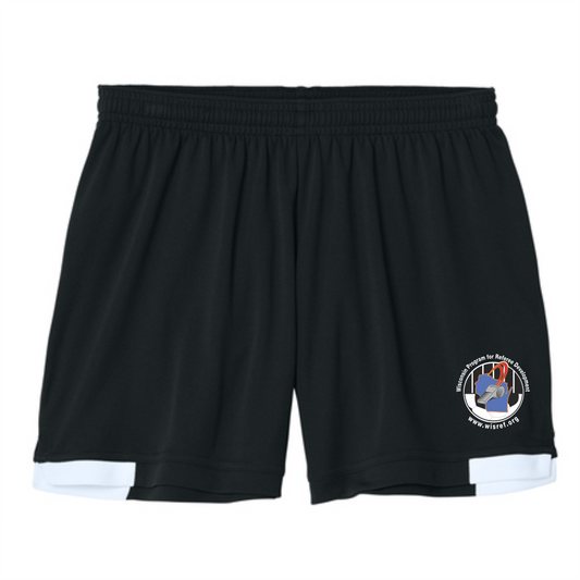 WisRef Women's Sport-Tek Club 5" Short - Black