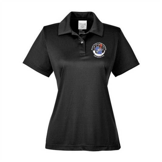 WisRef Women's Team365 Zone Performance Polo - Black
