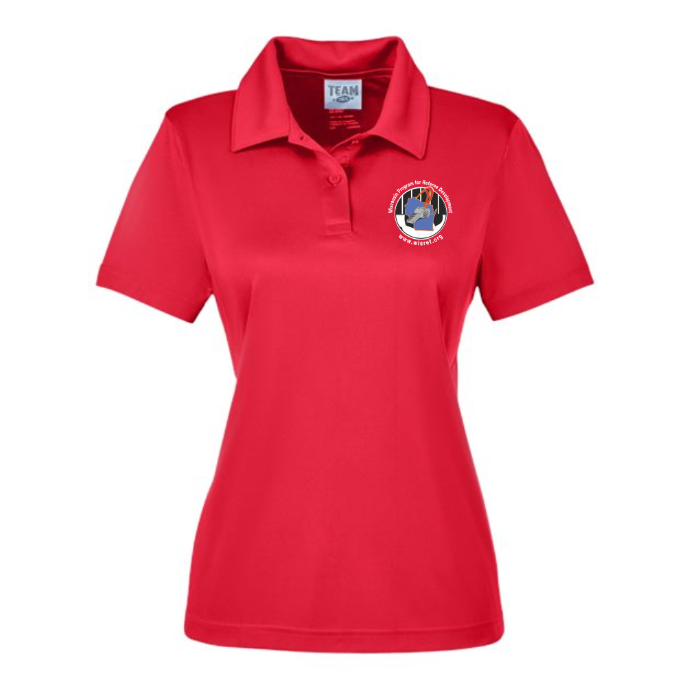 WisRef Women's Team365 Zone Performance Polo - Red